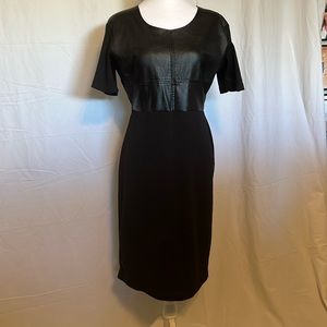 BLack faux leather and polyester dress size large